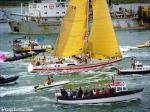 ID 4751 TIME & TIDE completes the BT Global Challenge race, Southampton, England.